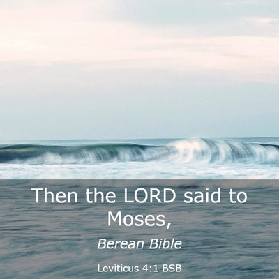 Picture 03 - Leviticus 4:1 BSB - Then the LORD said to - Bible Verse Picture