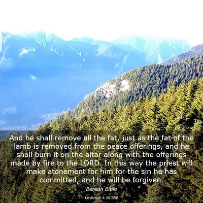 Picture 03 - Leviticus 4:35 BSB - And he shall remove all the fat, just as the fat - Bible Verse Picture