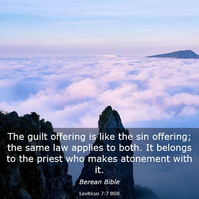 Picture 03 - Leviticus 7:7 BSB - The guilt offering is like the sin offering; the - Bible Verse Picture