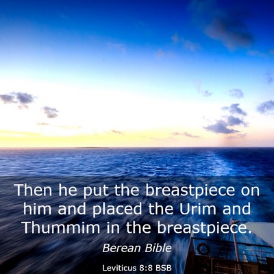 Picture 03 - Leviticus 8:8 BSB - Then he put the breastpiece on him and placed the - Bible Verse Picture