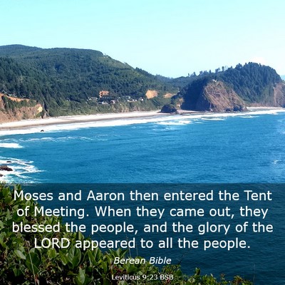 Picture 03 - Leviticus 9:23 BSB - Moses and Aaron then entered the Tent of Meeting. - Bible Verse Picture
