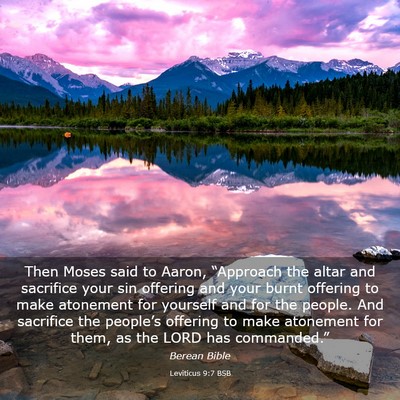 Picture 03 - Leviticus 9:7 BSB - Then Moses said to Aaron, “Approach the altar - Bible Verse Picture