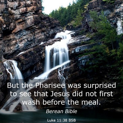 Picture 03 - Luke 11:38 BSB - But the Pharisee was surprised to see that Jesus - Bible Verse Picture