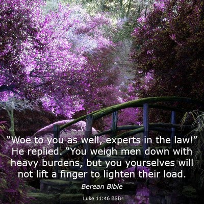 Picture 03 - Luke 11:46 BSB - “Woe to you as well, experts in the law!” He - Bible Verse Picture