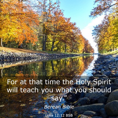 Picture 03 - Luke 12:12 BSB - For at that time the Holy Spirit will teach you - Bible Verse Picture