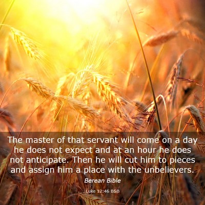 Picture 03 - Luke 12:46 BSB - The master of that servant will come on a day he - Bible Verse Picture