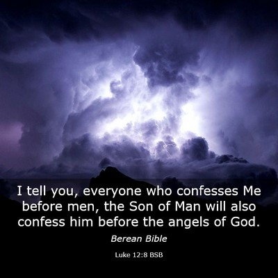 Picture 03 - Luke 12:8 BSB - I tell you, everyone who confesses Me before men, - Bible Verse Picture