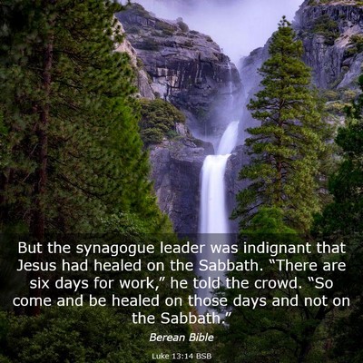 Picture 03 - Luke 13:14 BSB - But the synagogue leader was indignant that Jesus - Bible Verse Picture