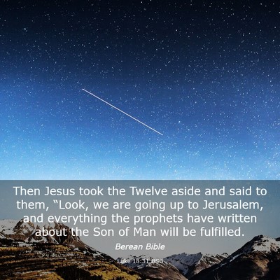 Picture 03 - Luke 18:31 BSB - Then Jesus took the Twelve aside and said to - Bible Verse Picture
