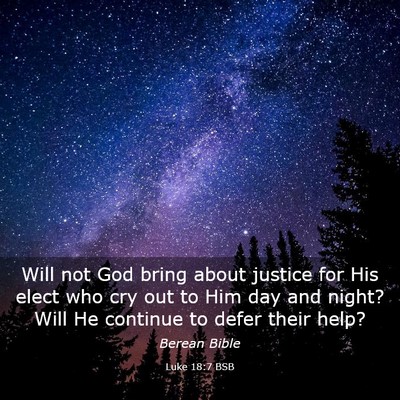 Picture 03 - Luke 18:7 BSB - Will not God bring about justice for His elect - Bible Verse Picture