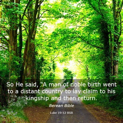 Picture 03 - Luke 19:12 BSB - So He said, “A man of noble birth went to a - Bible Verse Picture
