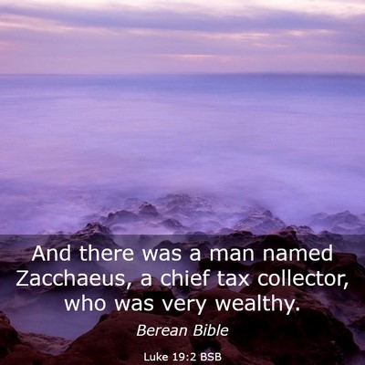 Picture 03 - Luke 19:2 BSB - And there was a man named Zacchaeus, a chief tax - Bible Verse Picture