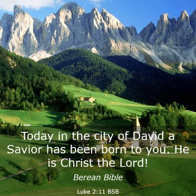 Picture 03 - Luke 2:11 BSB - Today in the city of David a Savior has been born - Bible Verse Picture