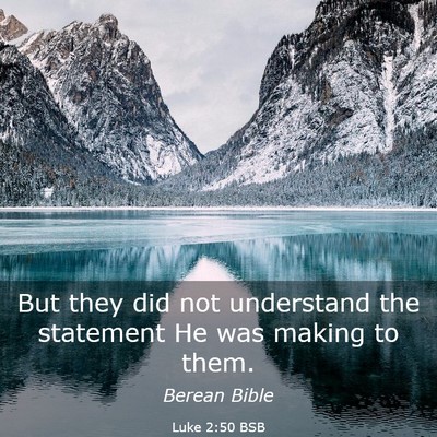 Picture 03 - Luke 2:50 BSB - But they did not understand the statement He was - Bible Verse Picture