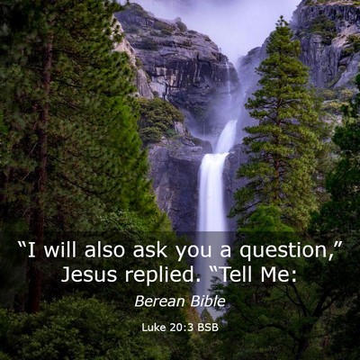 Picture 03 - Luke 20:3 BSB - “I will also ask you a question,” Jesus - Bible Verse Picture