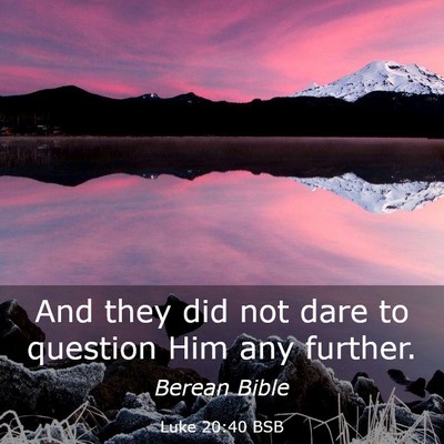 Picture 03 - Luke 20:40 BSB - And they did not dare to question Him any - Bible Verse Picture