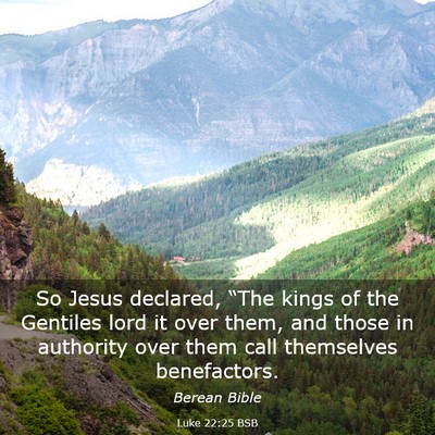 Picture 03 - Luke 22:25 BSB - So Jesus declared, “The kings of the Gentiles - Bible Verse Picture