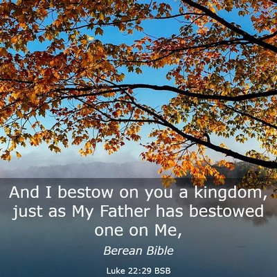 Picture 03 - Luke 22:29 BSB - And I bestow on you a kingdom, just as My Father - Bible Verse Picture