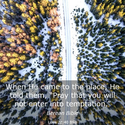 Picture 03 - Luke 22:40 BSB - When He came to the place, He told them, “Pray - Bible Verse Picture