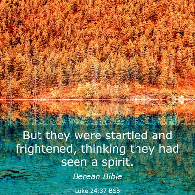 Picture 03 - Luke 24:37 BSB - But they were startled and frightened, thinking - Bible Verse Picture