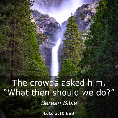 Picture 03 - Luke 3:10 BSB - The crowds asked him, “What then should we - Bible Verse Picture