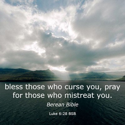 Picture 03 - Luke 6:28 BSB - bless those who curse you, pray for those who - Bible Verse Picture