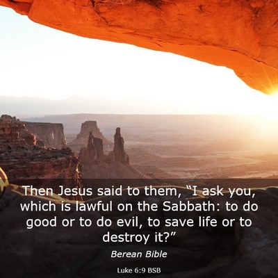 Picture 03 - Luke 6:9 BSB - Then Jesus said to them, “I ask you, which is - Bible Verse Picture