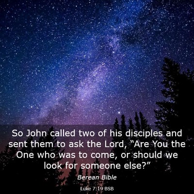 Picture 03 - Luke 7:19 BSB - So John called two of his disciples and sent them - Bible Verse Picture
