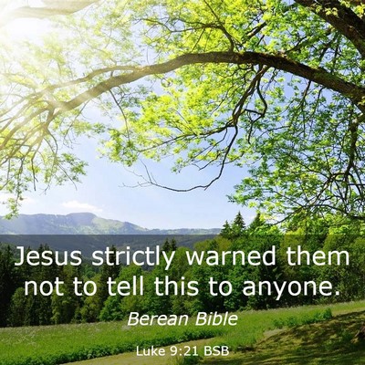 Picture 03 - Luke 9:21 BSB - Jesus strictly warned them not to tell this to - Bible Verse Picture