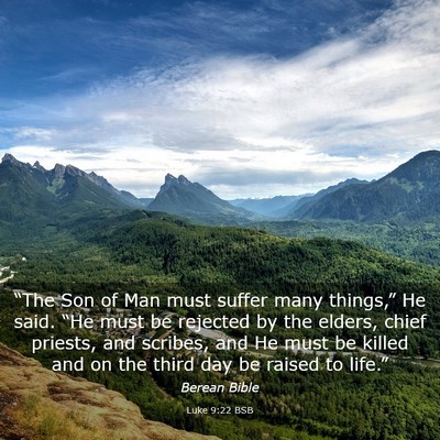 Picture 03 - Luke 9:22 BSB - “The Son of Man must suffer many things,” He - Bible Verse Picture