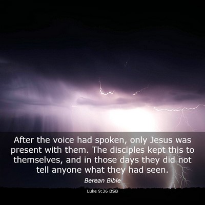 Picture 03 - Luke 9:36 BSB - After the voice had spoken, only Jesus was - Bible Verse Picture