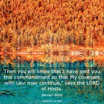 Picture 03 - Malachi 2:4 BSB - Then you will know that I have sent you this - Bible Verse Picture
