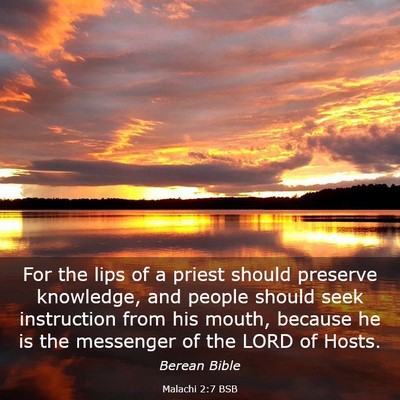 Picture 03 - Malachi 2:7 BSB - For the lips of a priest should preserve - Bible Verse Picture