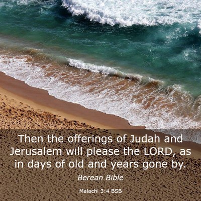 Picture 03 - Malachi 3:4 BSB - Then the offerings of Judah and Jerusalem will - Bible Verse Picture