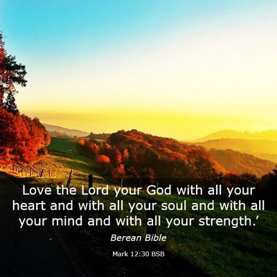 Picture 03 - Mark 12:30 BSB - Love the Lord your God with all your heart and - Bible Verse Picture