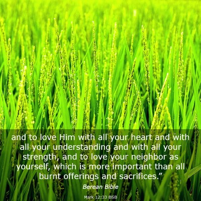 Picture 03 - Mark 12:33 BSB - and to love Him with all your heart and with all - Bible Verse Picture