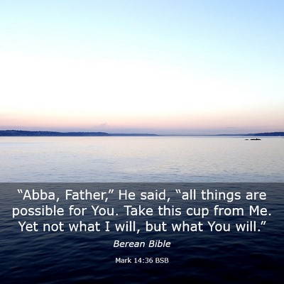 Picture 03 - Mark 14:36 BSB - “Abba, Father,” He said, “all things are - Bible Verse Picture