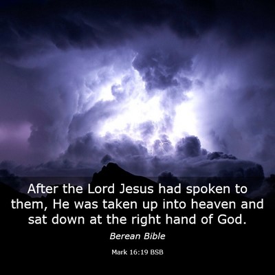 Picture 03 - Mark 16:19 BSB - After the Lord Jesus had spoken to them, He was - Bible Verse Picture