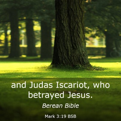 Picture 03 - Mark 3:19 BSB - and Judas Iscariot, who betrayed - Bible Verse Picture
