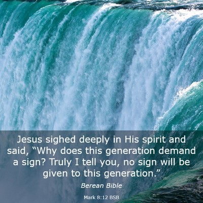 Picture 03 - Mark 8:12 BSB - Jesus sighed deeply in His spirit and said, - Bible Verse Picture