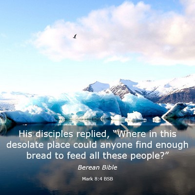 Picture 03 - Mark 8:4 BSB - His disciples replied, “Where in this desolate - Bible Verse Picture