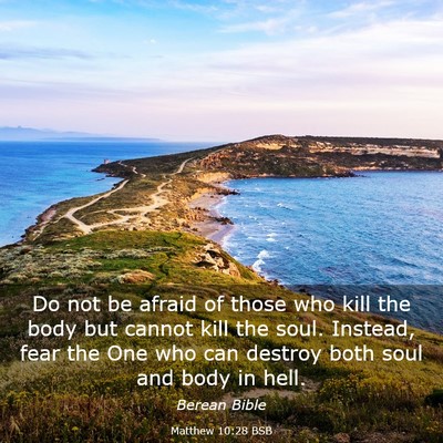 Picture 03 - Matthew 10:28 BSB - Do not be afraid of those who kill the body but - Bible Verse Picture
