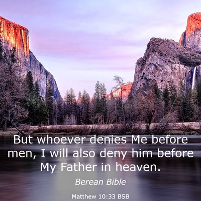 Picture 03 - Matthew 10:33 BSB - But whoever denies Me before men, I will also - Bible Verse Picture