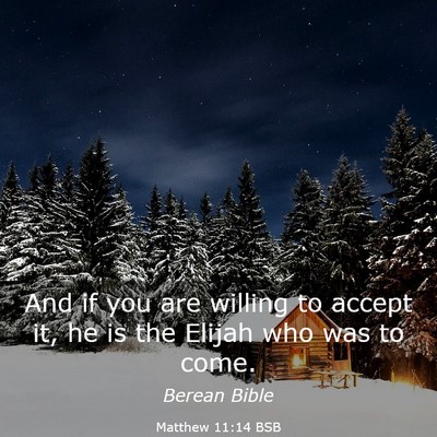 Picture 03 - Matthew 11:14 BSB - And if you are willing to accept it, he is the - Bible Verse Picture