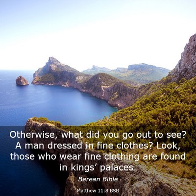 Picture 03 - Matthew 11:8 BSB - Otherwise, what did you go out to see? A man - Bible Verse Picture