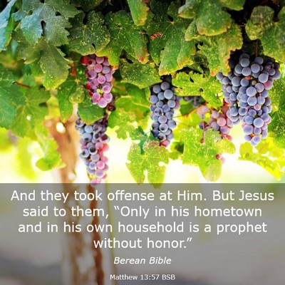 Picture 03 - Matthew 13:57 BSB - And they took offense at Him. But Jesus said to - Bible Verse Picture