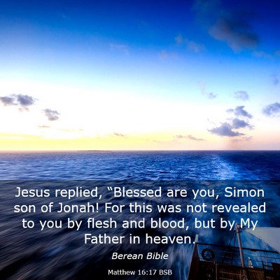 Picture 03 - Matthew 16:17 BSB - Jesus replied, “Blessed are you, Simon son of - Bible Verse Picture