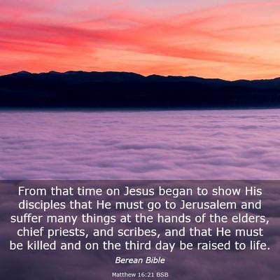 Picture 03 - Matthew 16:21 BSB - From that time on Jesus began to show His - Bible Verse Picture