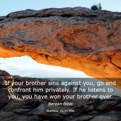 Picture 03 - Matthew 18:15 BSB - If your brother sins against you, go and confront - Bible Verse Picture