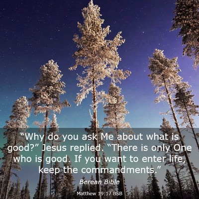 Picture 03 - Matthew 19:17 BSB - “Why do you ask Me about what is good?” Jesus - Bible Verse Picture